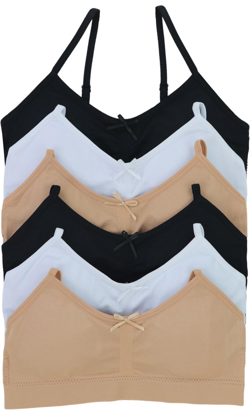 ToBeInStyle Girlsâ€™ Basic Pack of 6 Training Bras - Assorted - L/XL - Image 1